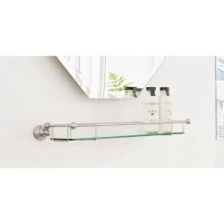 Perrin & Rowe 20″ Glass Shelf Chrome 5 Perrin & Rowe 20″ Glass Shelf Chrome -Bathroom Promotion perrin rowe 6953cp 2