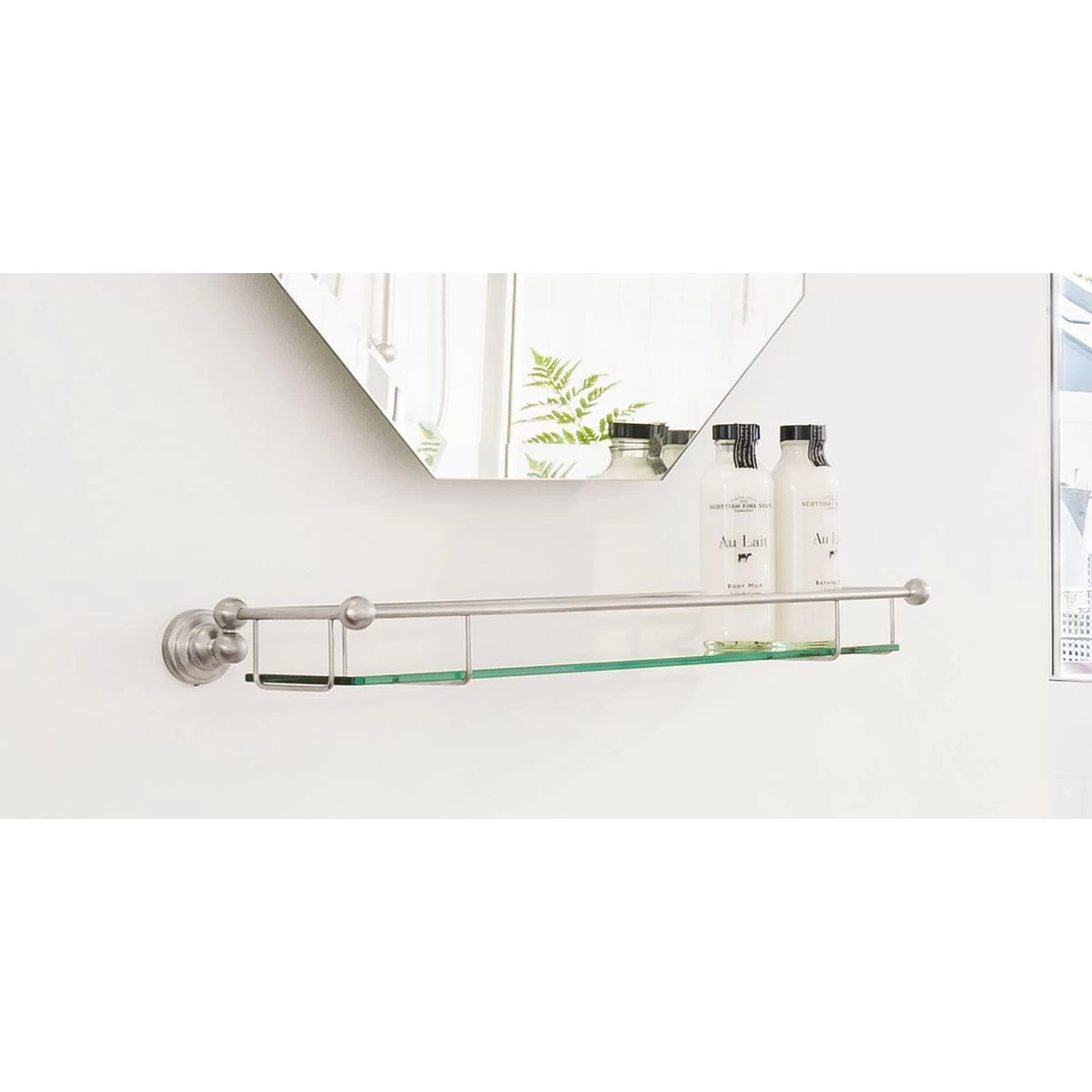 Perrin & Rowe 20″ Glass Shelf Chrome 4 Perrin & Rowe 20″ Glass Shelf Chrome - Image 2