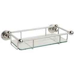 Perrin & Rowe 10″ Glass Shelf Nickel