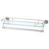 Perrin & Rowe 20″ Glass Shelf With Towel Rail Gold -Bathroom Promotion perrin rowe 6975ig