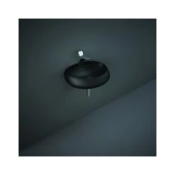 RAK Cloud 550mm 1 Hole Wall Hung Basin Matt Black