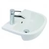 RAK Compact 45cm Semi Recessed Basin 1 Taphole Left -Bathroom Promotion rak com45sr1lh