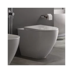 RAK Des Rimless Back To Wall WC Pan & Soft Close Seat