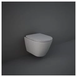 RAK Feeling Rimless Wall Hung Pan & Soft Close Seat Matt Grey