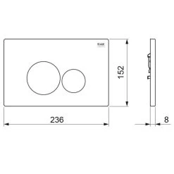 RAK Ecofix Round Dual Flush Plate Matt Grey -Bathroom Promotion rak fsrakppl003503 2