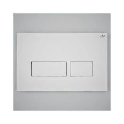 RAK Ecofix Rectangular Dual Flush Plate Matt White