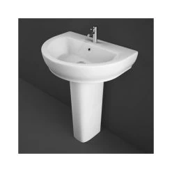 RAK Moon 800mm 1 Hole Basin & Full Pedestal