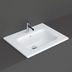 RAK Joy Drop-In Washbasin 61x46cm 1 Tap Hole -Bathroom Promotion rak joydi06101wh 2