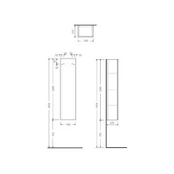 RAK Joy Wall Hung Tall Storage Unit Grey Elm -Bathroom Promotion rak joyts120egy 2