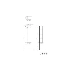 RAK Joy Wall Hung Tall Storage Unit Pure White -Bathroom Promotion rak joyts120pwh 2