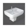 RAK Metropolitan 520mm 1 Hole Basin & Semi Pedestal -Bathroom Promotion rak met52bas1 methped
