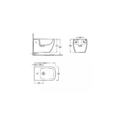 RAK Metropolitan Wall Hung Bidet -Bathroom Promotion rak metwhbid 2