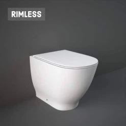 RAK Moon Rimless Back To Wall Pan With Soft Close Seat