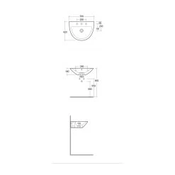 RAK Morning 55cm Basin 1 Taphole -Bathroom Promotion rak morwb5501awha 2