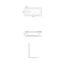 RAK Reserva Bath 1700x800mm -Bathroom Promotion rak nresbath 2