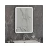 RAK Art Soft LED Illuminated Mirror With Demister 700x500mm Brushed Nickel -Bathroom Promotion rak rakartsfbn5001