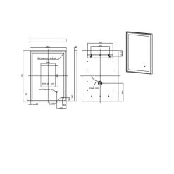RAK Art Square LED Mirror With Demister 700x500mm Chrome 5 RAK Art Square LED Mirror With Demister 700x500mm Chrome -Bathroom Promotion rak rakartsqcp5001 2