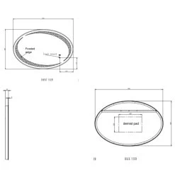RAK Hades 900x600mm Illuminated Oval Mirror -Bathroom Promotion rak rakhad5001 2