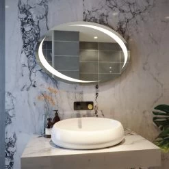 RAK Hades 900x600mm Illuminated Oval Mirror -Bathroom Promotion rak rakhad5001 3