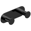 RAK Petit Round Double Robe Hook Matt Black -Bathroom Promotion rak rakper9909 2b