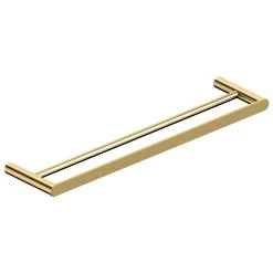 RAK Petit Round 45cm Double Towel Bar Brushed Gold