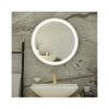 RAK Picture Round LED Mirror With Demister 600mm Chrome -Bathroom Promotion rak rakpicrncp5001