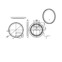 RAK Picture Round LED Mirror With Demister 600mm Chrome -Bathroom Promotion rak rakpicrncp5001 2