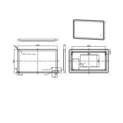 RAK Picture Soft LED Mirror With Demister 600x1000mm Brushed Gold -Bathroom Promotion rak rakpicsfbg5003 2