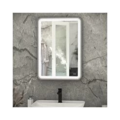 RAK Picture Soft LED Mirror With Demister 800x600mm Brushed Nickel