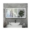 RAK Picture Soft LED Mirror With Demister 600x1200mm Brushed Nickel -Bathroom Promotion rak rakpicsfbn5004