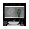 RAK Picture Square LED Mirror With Demister 600x1000mm Chrome -Bathroom Promotion rak rakpicsqcp5003
