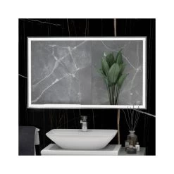 RAK Picture Square LED Mirror With Demister 600x1000mm Chrome