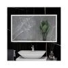 RAK Picture Square LED Mirror With Demister 600x1200mm Matt Black -Bathroom Promotion rak rakpicsqmb5004