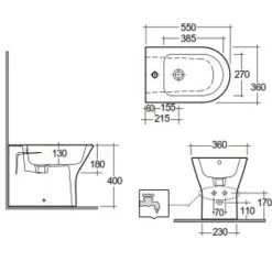 RAK Feeling Back To Wall Bidet Matt White -Bathroom Promotion rak rst14500a 2