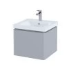 RAK Resort 1 Drawer 500mm Wall Vanity Unit & Basin Matt Stone -Bathroom Promotion rak rst50bas1 rakrstwbu50601