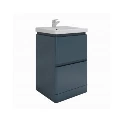 RAK Resort 2 Drawer Floor Unit & Basin 550mm Matt Denim Blue