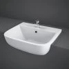 RAK Series 600 52cm Semi Recessed Basin 1 Taphole -Bathroom Promotion rak s60052sr1