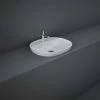 RAK Variant Oval Drop-In Wash Basin 50cm 1 Tap Hole -Bathroom Promotion rak vardi25001awha