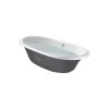 Roca Eliptico Free-Standing Cast Iron Bath 1700 X 850mm Grey