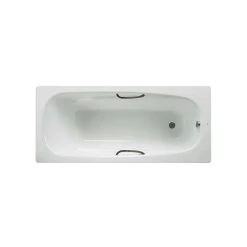 Roca Carla Steel Bath 1700x700mm With Grip Holes No Taphole