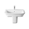 Roca The Gap 650mm 1 Hole Basin & Semi Pedestal -Bathroom Promotion roca 327473000 337471000