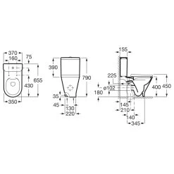 Roca The Gap Round Close Coupled Rimless WC Pan -Bathroom Promotion roca 3420n8000 2