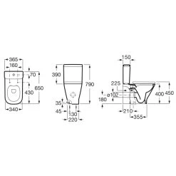 Roca The Gap Close Coupled Rimless WC Pan -Bathroom Promotion roca 342479000 2