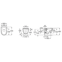 Roca Ona Wall Hung Rimless Toilet Pan 5 Roca Ona Wall Hung Rimless Toilet Pan -Bathroom Promotion roca 346687000 2