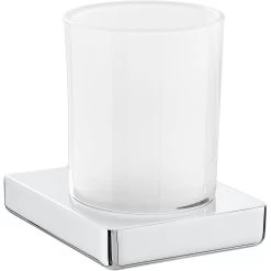 Roca Tempo Wall Mounted Glass Tumbler Chrome