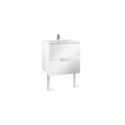 Roca Victoria-N Unik 700mm 2 Drawer Unit & Basin Gloss White