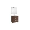 Roca Victoria-N Pack 1000mm 3 Drawer Unit, Light & Mirror Grey -Bathroom Promotion roca 855846153