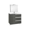 Roca Victoria-N Pack 600mm 3 Drawer Unit, Mirror & Light Grey -Bathroom Promotion roca 855849153