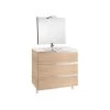 Roca Victoria-N Pack 600mm 3 Drawer Unit, Mirror & Light Oak -Bathroom Promotion roca 855849155