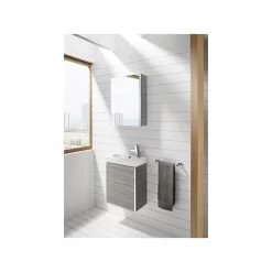Roca Mini Pack Basin & Base Unit 450mm & Mirrored Cabinet Grey -Bathroom Promotion roca 855866156 3